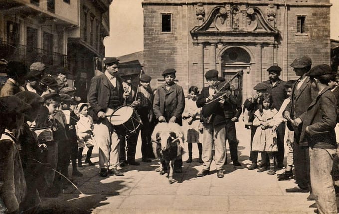 Rifa del carnero, Oviedo, 1910